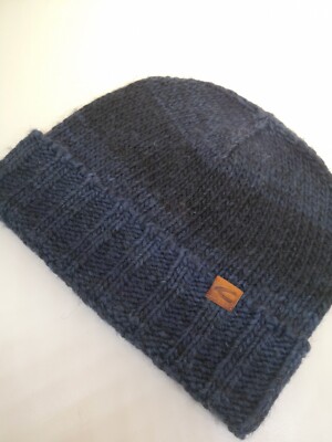 Camel Active| Wool Acrylic Beanie Woolly Hat  Headwear Blue-Black Knit Urban 