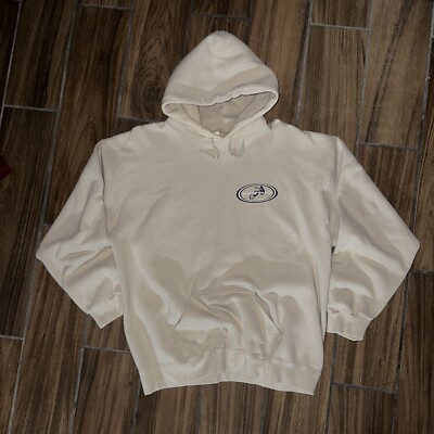 Vintage Venice Beach Hoodie Pullover Mens Large Beige California 90s Tultex