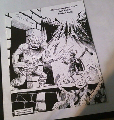 Goodman Games DCC RPG Classic Dungeon Crawl Art Folio Stefan Poag signed