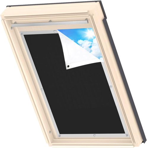Tenda Oscurante 2 Pezzi, Con Ventose - Nero 38X75Cm - Foto 11 di 12