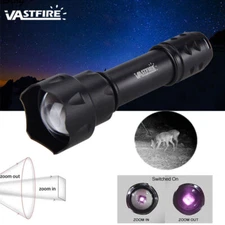 Zoomable Laser Infrared IR 850nm LED Hunting Light Night Vision Flashlight