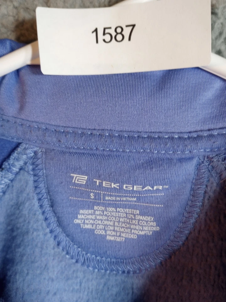 TEK Gear Dry Tek Camisa Manga Larga Talla S Cremallera Chaqueta Entrenamiento Top Rosa Púrpura Foto 4 de 4