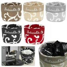 Portacialde capsule caffè tessuto stoffa shabby cucina contenitore made in italy