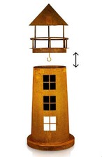 Leuchtturm Deko Skulptur für Garten - Gartendeko Metall Edelrost Teich Deko Mari