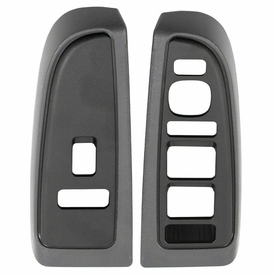 New Front Dark Gray Window Switch Trim Bezel Set For 2003-2007 Silverado Sierra - Image 2 of 4
