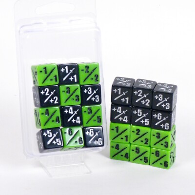 MTG -1/-1 and +1/+1 Counter 12d6 Combo Pack Dice Set Magic The Gathering 