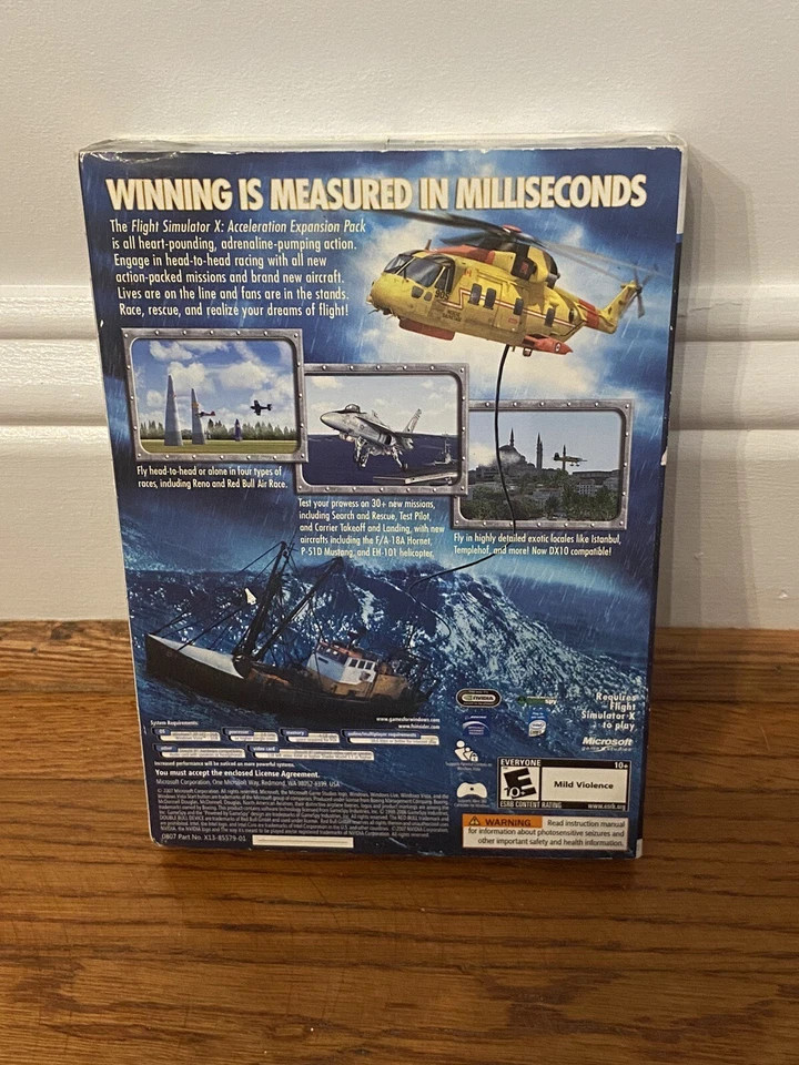 Microsoft Flight Simulator X: Acceleration - Expansion Pack PC Cd-Rom New - Image 2 of 2