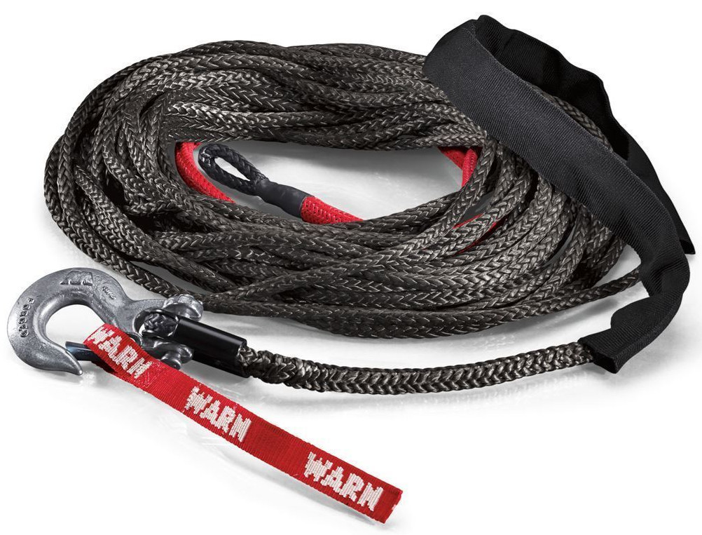 ゆーみんꕤ　1001 WARN 88468 Synthetic Rope Kit 3/8 x 80' Winch 10000 lb Hook