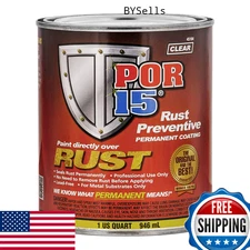 POR-15 Rust Preventive Coating 32oz Clear - Stop Corrosion, Non-Porous Barrier