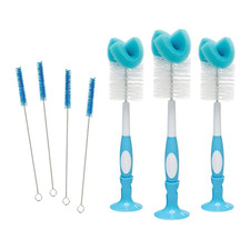 Reusable Sponge Baby Bottle Cleaning Brush, Bpa-Free, Blue, 3-Pack  Anti-Colic