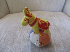 Vtg Dog on Ball TAPE MEASURE and PIN CUSHION Original PAPER TAG Japan