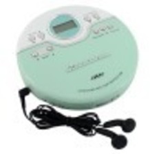 Studebaker SB3703MW Joggable Personal CD Player Mint Green/White  Used Very Go