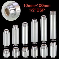 Male To Female Chrome Plated Brass 1/2" BSP Thread Extension Joint 10mm to 100mm