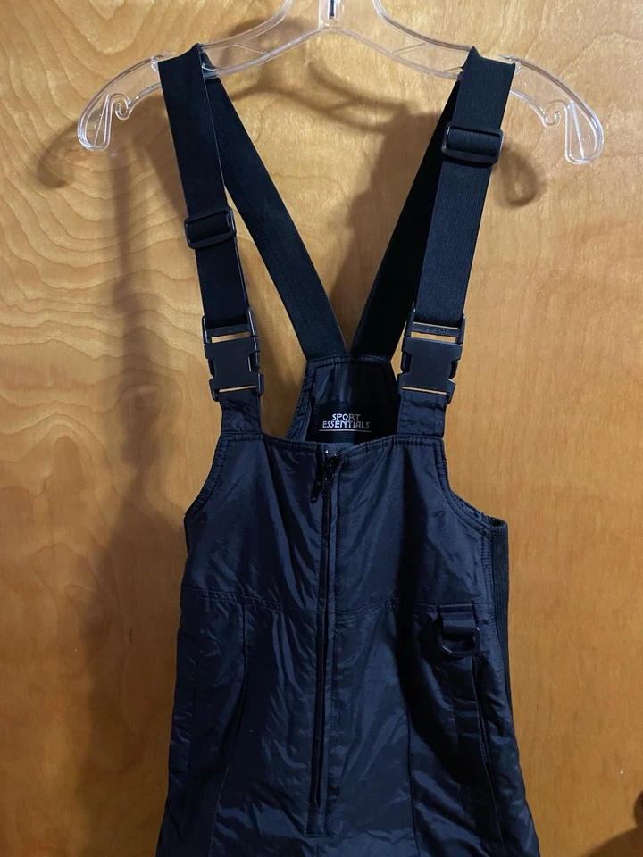 Mono babero de esquí negro traje de nieve talla 14 pantalones de snowboard sport essentials Foto 2 de 4