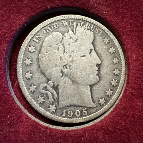 1905 Barber Half Dollar O Mint Silver Circulated Business Strike US Coin