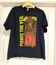 Men's Pierce The Veil Creative Control Tour 2023 Black Graphic T-Shirt XL