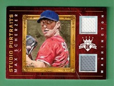 2016 PANINI DIAMOND KINGS MAX SCHERZER DUAL JERSEY STUDIO PORTRAITS 96/99