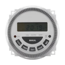 7 Day Programmable Timer Switch- Pool/Gate/Sprinklers/Lights- 120v Input - ET...