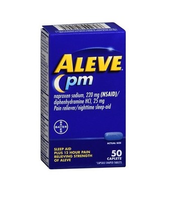 SM Aleve Nighttime Sleep-Aid Pain Reliever 50 Tablets