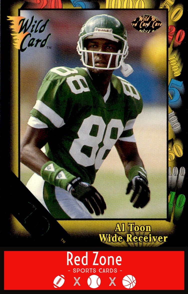 1991 Wild Card 10 STRIPE #56 Al Toon NM.