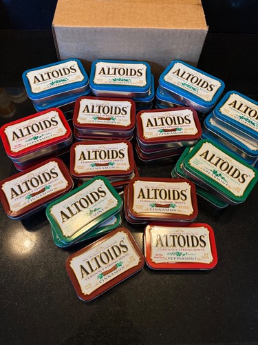 Lot of 38 Empty ALTOIDS Tins for crafts, storage, projects, geo cache, first aid