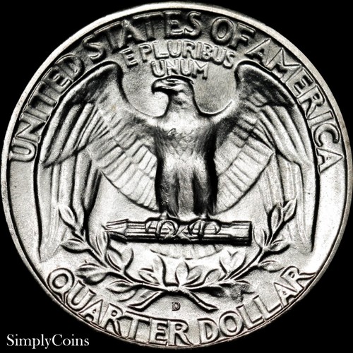1946-D Washington Quarter GEM BU Uncirculated Silver Coin - Picture 2 of 2