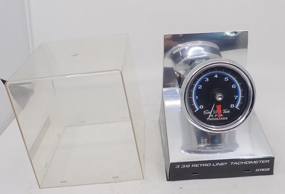 Sun Super Tacómetro 8.000 RPM Completo con Taza Muscle Car Tach Hot Rat Rod Día 2 Foto 3 de 4