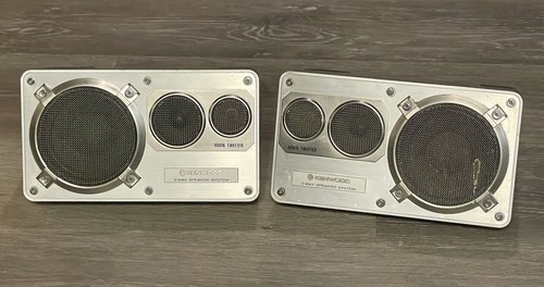Vintage Kenwood 3 Way Car Speaker System KSC-701 1980s Silver - RARE - Untested