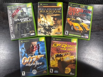Xbox Original Game Lot Of 5. Sega Gt/JSRF, 007 Nightfire, Splinter Cell. CIB