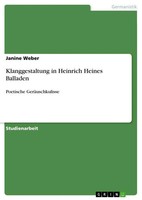 Janine Weber | Klanggestaltung In Heinrich Heines Balladen | Taschenbuch (2014)