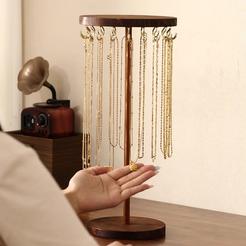 Wood Jewellery Display Stand Hanging Rack Bracelet Necklace Organiser Holder - Picture 8 of 15