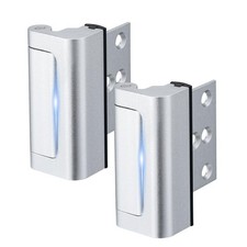 2 Pack Childproof Door Lock for Inward Swing Doors, Silver