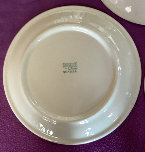 3/ Three 8 1/4” Plates SYRACUSE CHINA MAGNOLIA Flower Design Restaurant Ware 95F - Afbeelding 11 van 12