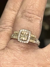 ZALES diamond ring Champagne Diamonds Engagement Ring Size 8