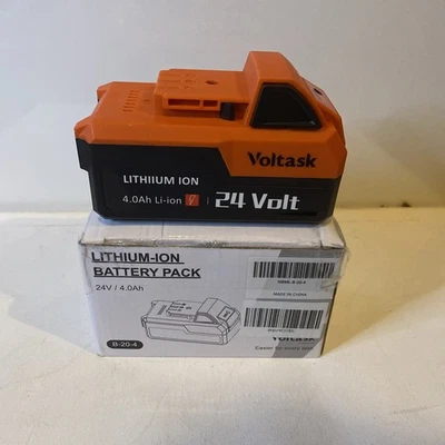 VOLTASK 24V 4.0Ah Lithium-Ion Replacement Battery for Cordless Snow Shovel