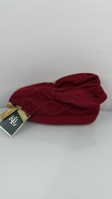 Ralph Lauren Knit Slippers Red Women s One Size 