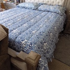 Ralph Lauren King Comforter, Shams Bed skirt set Blue Tamarind Porcelain Bird