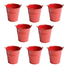 8 Pcs Hanging Flower Pot Metal Pots Display Buckets for Florists