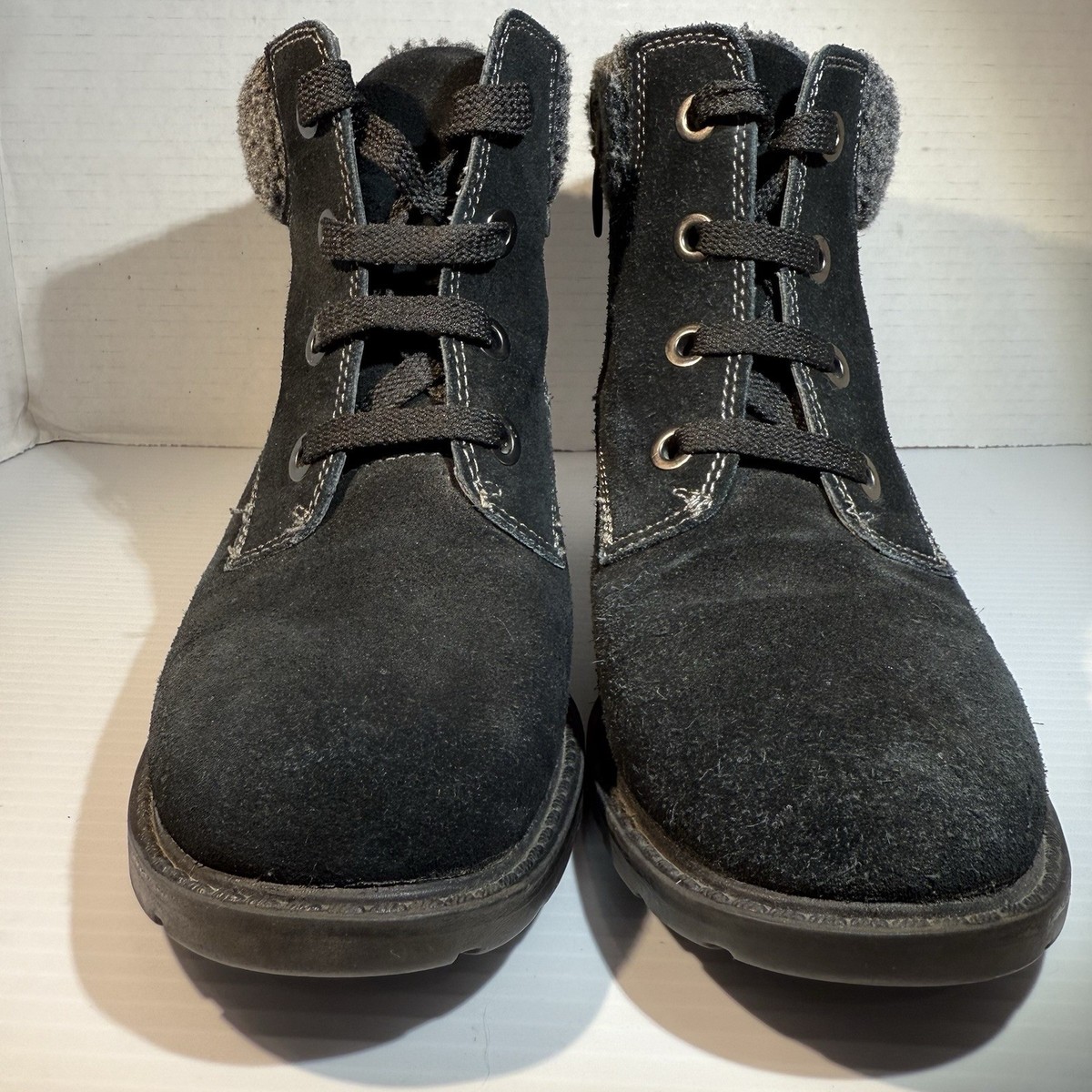 Sporto Kelly Boots Zip Up Lace Winter Ankle Booties Black Suede Women’s Sz 6.5M View 5