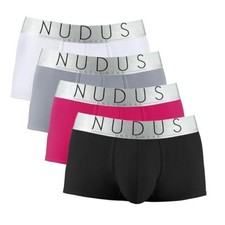 NUDUS Men's Cotton Underwear Pack of 4 Gift Box - Briefs Medium B - Multi-color