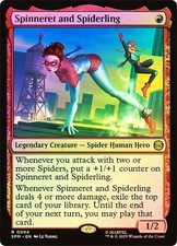 Foil Spinneret and Spiderling [Marvel's Spider-Man] MTG