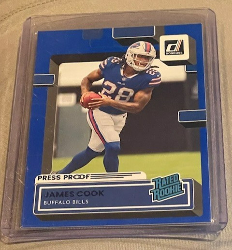 2022 James Cook Rated Rookie Donruss Press Proof Blue RC #315 Buffalo Bills