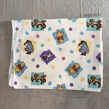 Vtg 90s Y2K Disney Winnie the Pooh Flannel Baby Blanket Receiving Swaddle