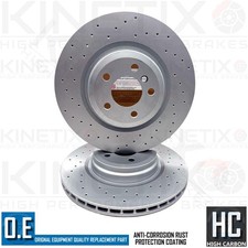 PER BMW 550i 750d 750i 750Li 760i 760Li COPPIA DISCHI FRENO POSTERIORI FORATI 370mm