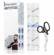 Transparent Tattoo Healing Wrap, 10"x72" - Waterproof Dressing Tape