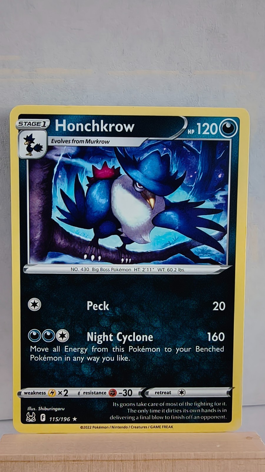 Honchkrow [LP] - Pokemon TCG Lost Origin 115/196 [Rare]