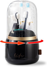 Toothbrush Holders for Bathrooms, Rotating 7 Slots Electric Toothbrush Holders w