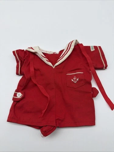 Vintage Cabbage Patch Kids Doll Clothes Sailor Suit Red with White Anchor READ