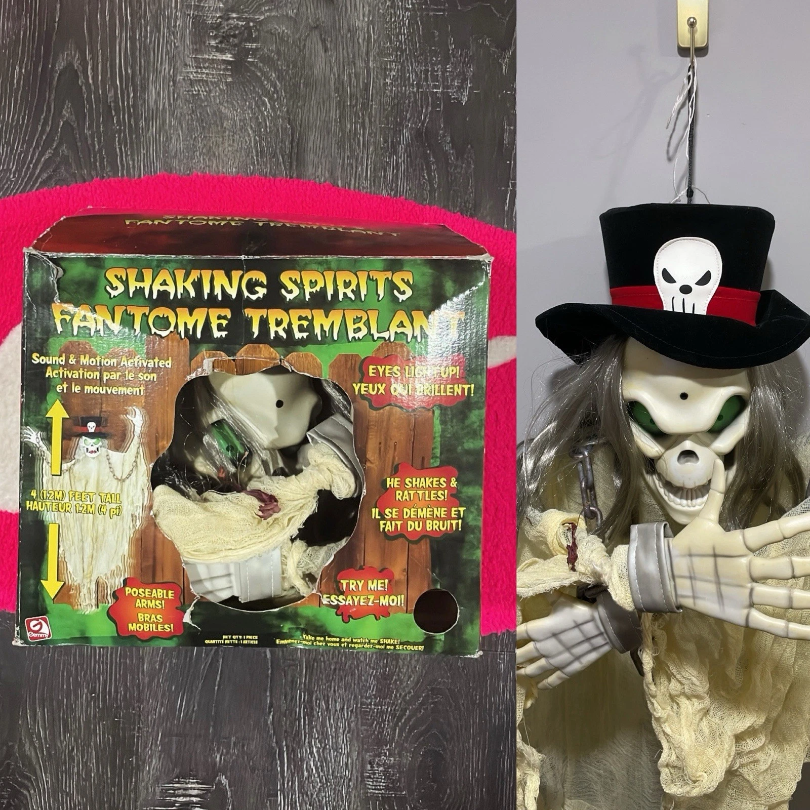 Shaking Spirit Grim Reaper Halloween Gemmy Halloween Prop Rare Tested