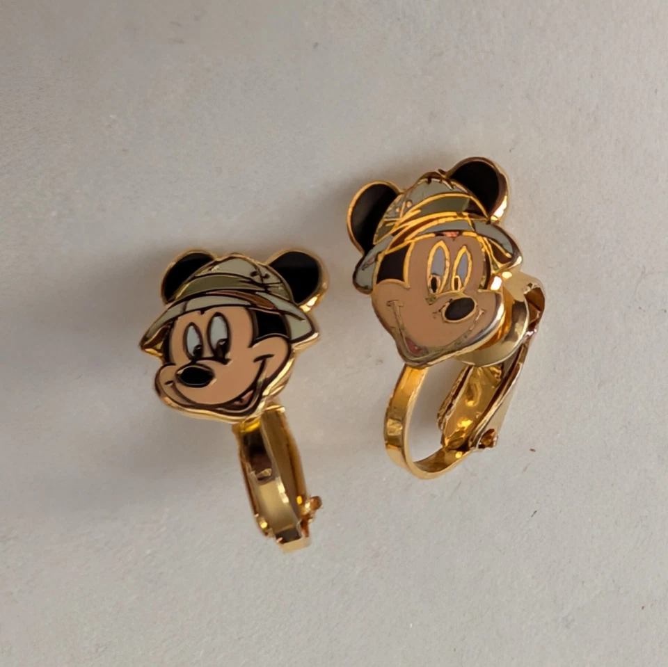Pendientes Clip Disney Safari Tono Dorado Metal Mickey Mouse Foto 2 de 4